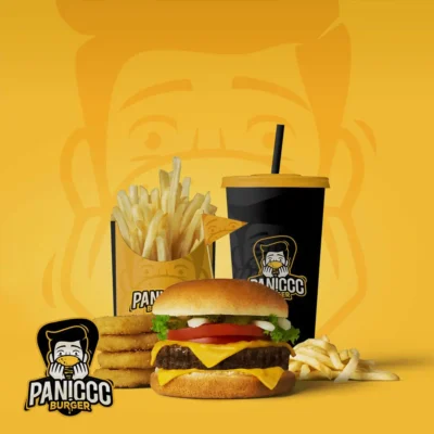 Paniccc Burger Branding - Jasa Desain Logo dan Branding Profesional